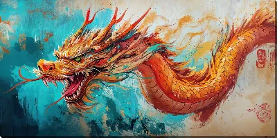Картина маслом Дракон №32