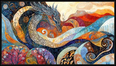 Картина Дракон №36