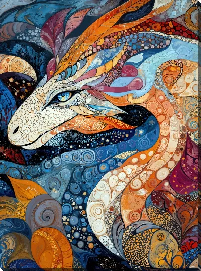 Картина маслом Красивый дракон