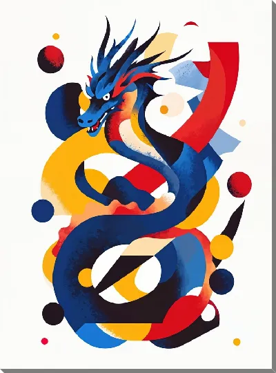 Картина маслом Дракон №40