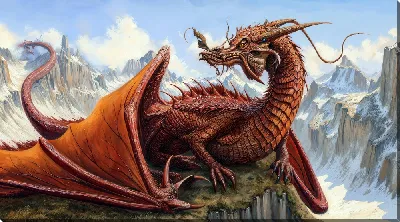 Картина маслом Дракон №41