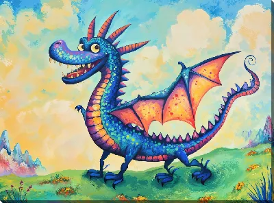 Картина маслом Дракончик