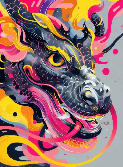 Плакат Арт дракон