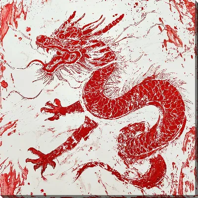 Картина маслом Дракон №48