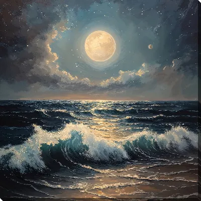 Картина маслом Лунная ночь