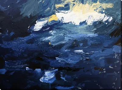 Картина маслом Абстрактное море ночью