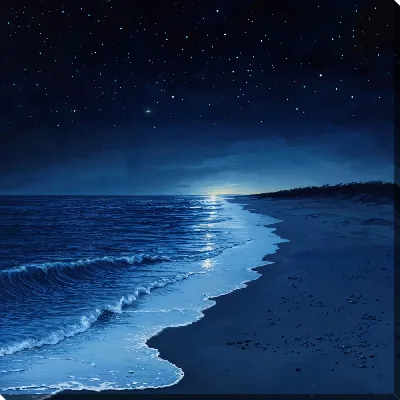 Картина маслом Пляж ночной