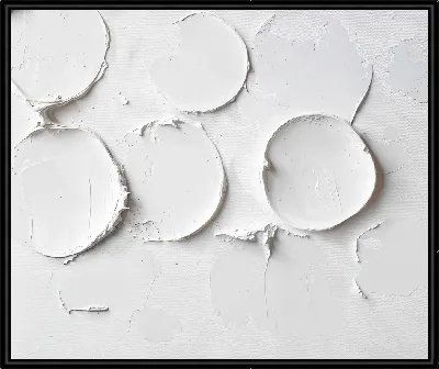 Картина Белая абстракция в стиле гипса №4