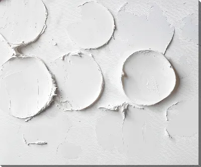 Картина маслом Белая абстракция в стиле гипса №4