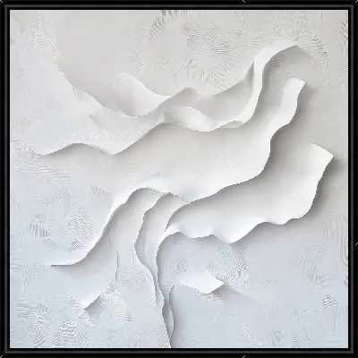 Белая абстракция в стиле гипса №5