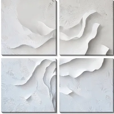 Белая абстракция в стиле гипса №5