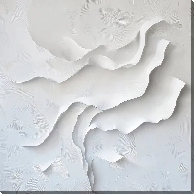 Постер Белая абстракция в стиле гипса №5