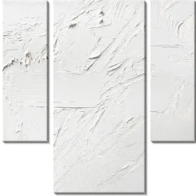 Модульная картина Белая абстракция №12