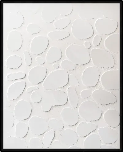 Картина Белая абстракция в стиле гипса №14