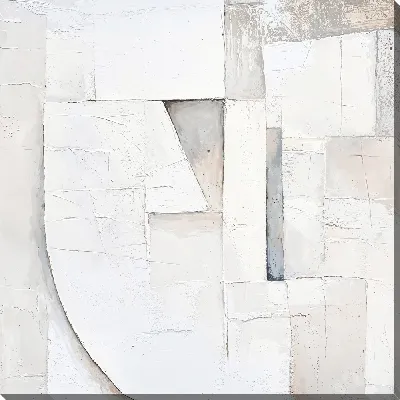 Картина маслом Белая абстракция №17