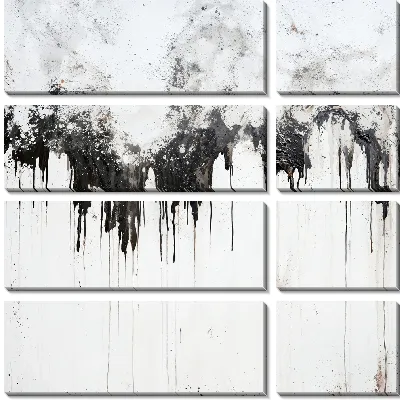 Модульная картина Белая абстракция №19