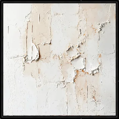 Картина Белая абстракция в стиле гипса №24