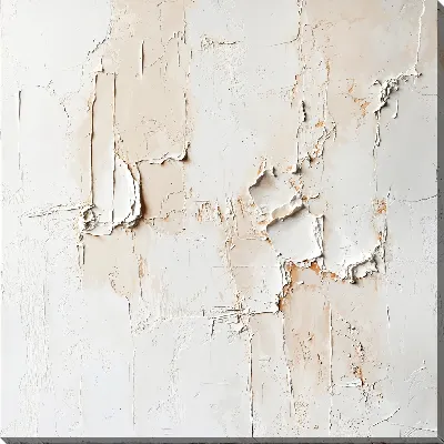 Постер Белая абстракция в стиле гипса №24