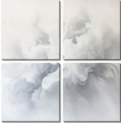 Модульная картина Белая абстракция №25