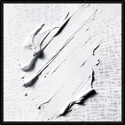 Картина Белая абстракция в стиле гипса №27