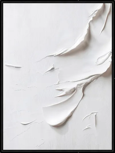 Картина Белая абстракция в стиле гипса №29