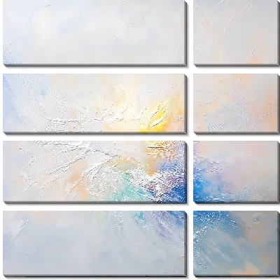 Модульная картина Белая абстракция №34