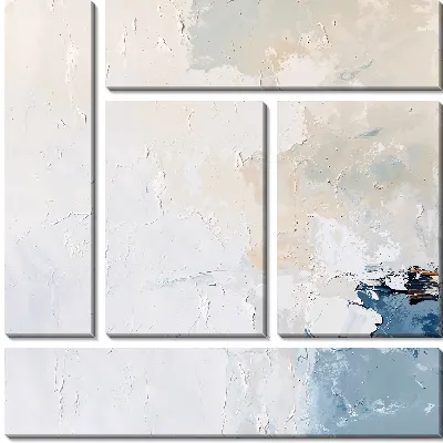 Модульная картина Белая абстракция №35
