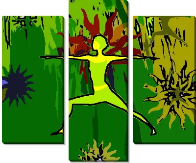 Модульная картина Йога (Yoga)