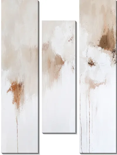 Модульная картина Белая абстракция №38