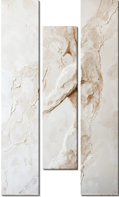 Модульная картина Белая абстракция №39