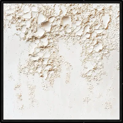 Картина Белая абстракция в стиле гипса №40