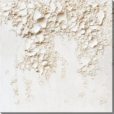 Картина маслом Белая абстракция в стиле гипса №40