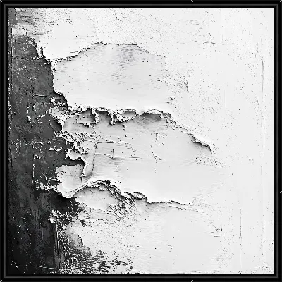 Картина Белая абстракция в стиле гипса №42