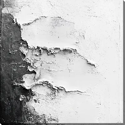 Постер Белая абстракция в стиле гипса №42