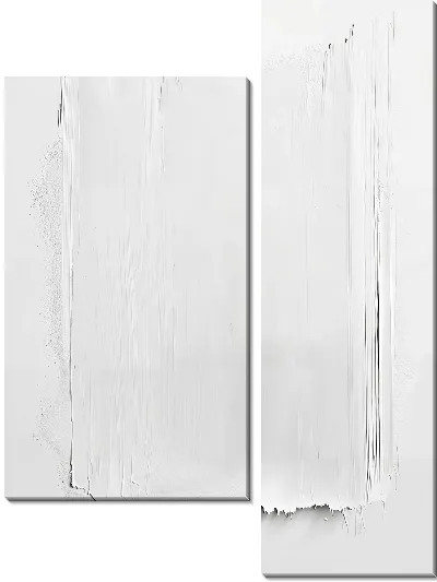 Модульная картина Белая абстракция в стиле гипса №45