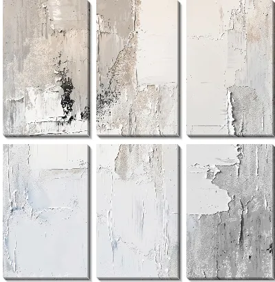 Модульная картина Белая абстракция №46