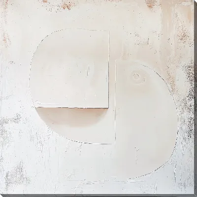 Картина маслом Белая абстракция №47