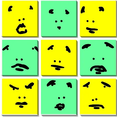 Модульная картина Лица (Individuals) №2