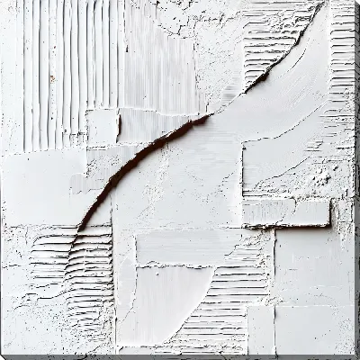 Постер Белая абстракция в стиле гипса №48