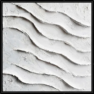 Картина Белая абстракция в стиле гипса №51