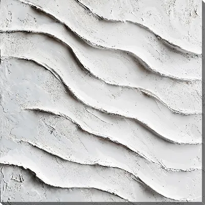 Постер Белая абстракция в стиле гипса №51