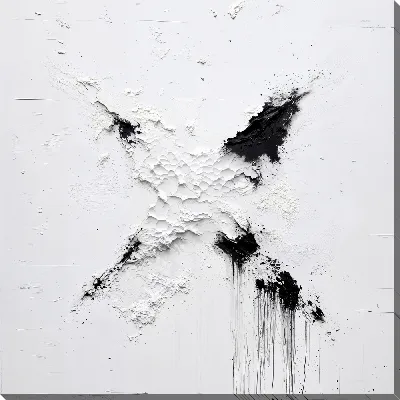 Постер Белая абстракция в стиле гипса №52