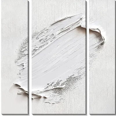 Модульная картина Белая абстракция в стиле гипса №53