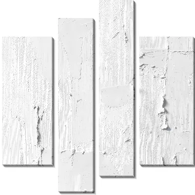 Модульная картина Белая абстракция в стиле гипса №56