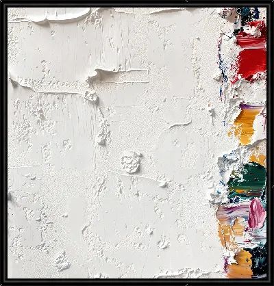 Белая абстракция в стиле гипса №57