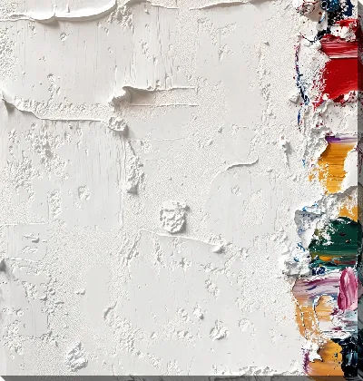 Белая абстракция в стиле гипса №57