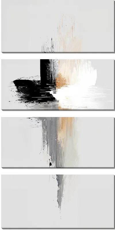 Модульная картина Белая абстракция №58