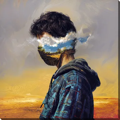 Картина маслом Мужчина без лица №2