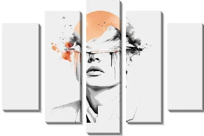 Модульная картина Без лица №20