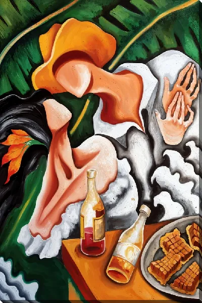 Картина маслом Люди без лиц №1